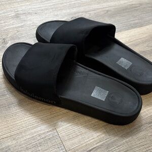 lululemon athletica Black Slide Sandals